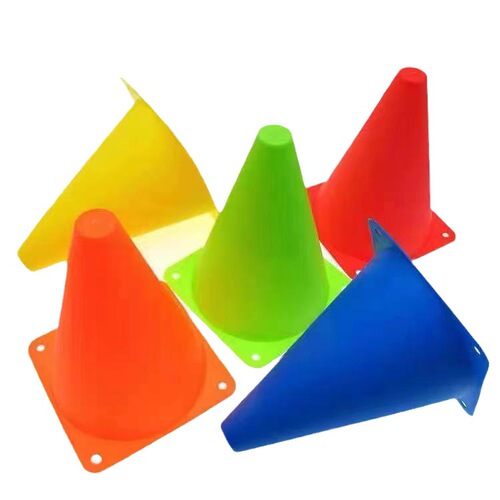 18CM football training logo bucket square bottom logo bucket multi-functional ice cream bucket soft material training obstacle