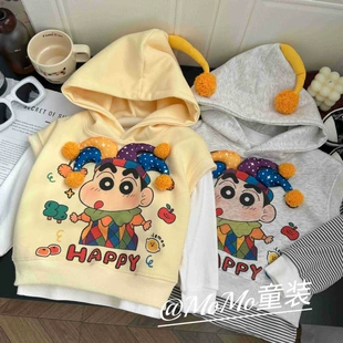 Худи с капюшоном и игрушкой с имитацией двух слоёв