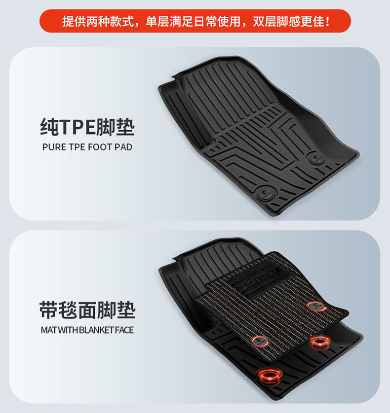 Suitable for Tank 300 New Energy 400 500, special all-weather TPE car floor mats and interior accessories