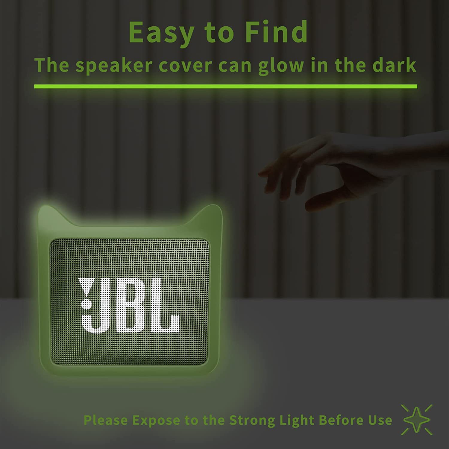 Aplicable a JBL GO2 Altavoz Bluetooth cubierta protectora de silicona de cuatro esquinas carcasa resistente a caídas cubierta de la caja de almacenamiento de audio de segunda generación de ladrillo dorado