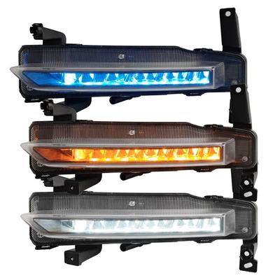Suitable for 22-24 Tiggo 8Plus special daytime running lights modified LED daytime running lights front bumper decorative lights (Gündüz işıqları) - original-car-led-three-color-streamer-daytime-running-lights-one-price