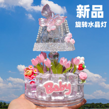 25年新品diy手工儿童玩具小台灯水晶冰块夜灯团建礼物沙龙材料包