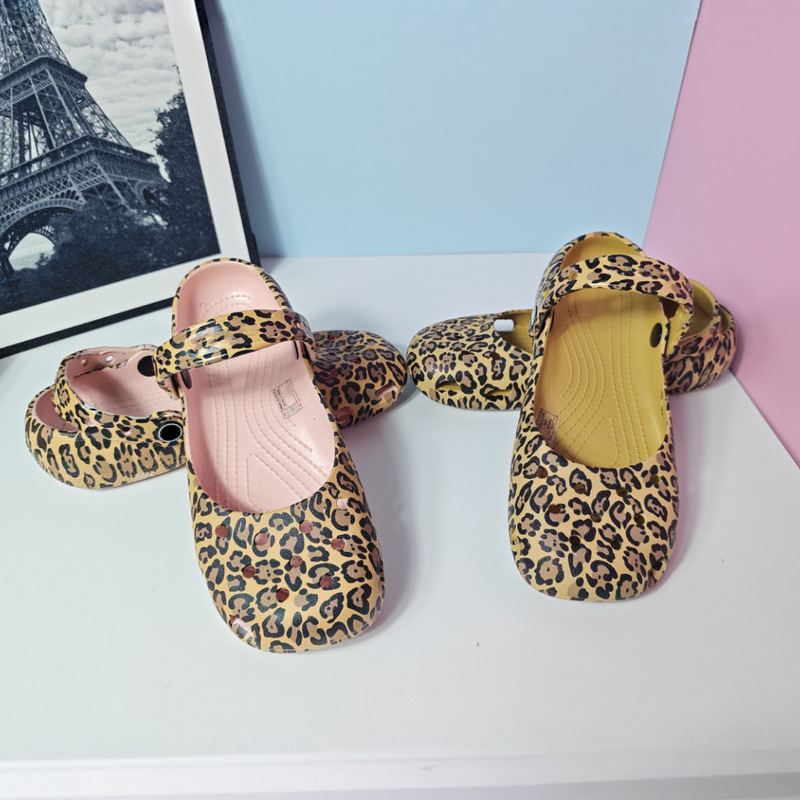 Cross New Classic Leopard Print Ballet Shoes Women's Beach Casual Clogs Sports Slippers 211994 Cross New Classic Leopard Print Ballet Shoes Women's Beach Casual Clogs Sports Slippers 211994