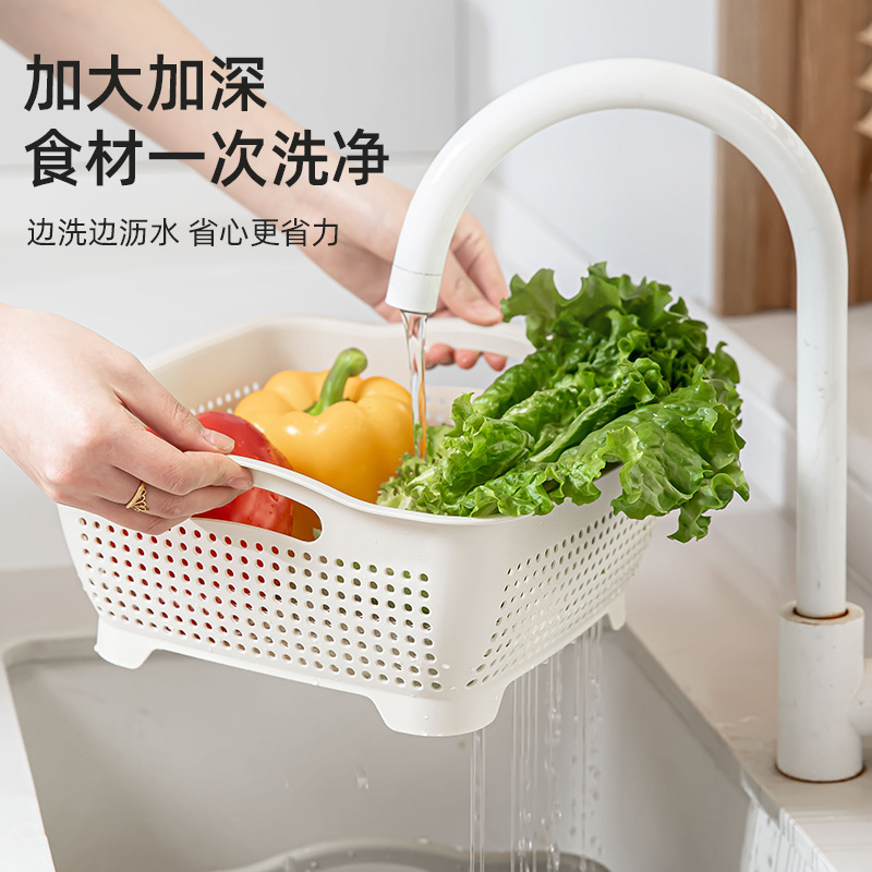 Shiyue キッチンシンク排水バスケット二層肥厚フルーツプレートホームリビングルームコーヒーテーブル排水バスケットメーカー在庫|undefined