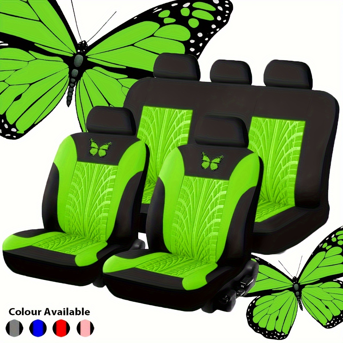 Universal Five-Seater Comfortable Polyester Fiber Car Seat Cover Butterfly Press Style Car Interior Export