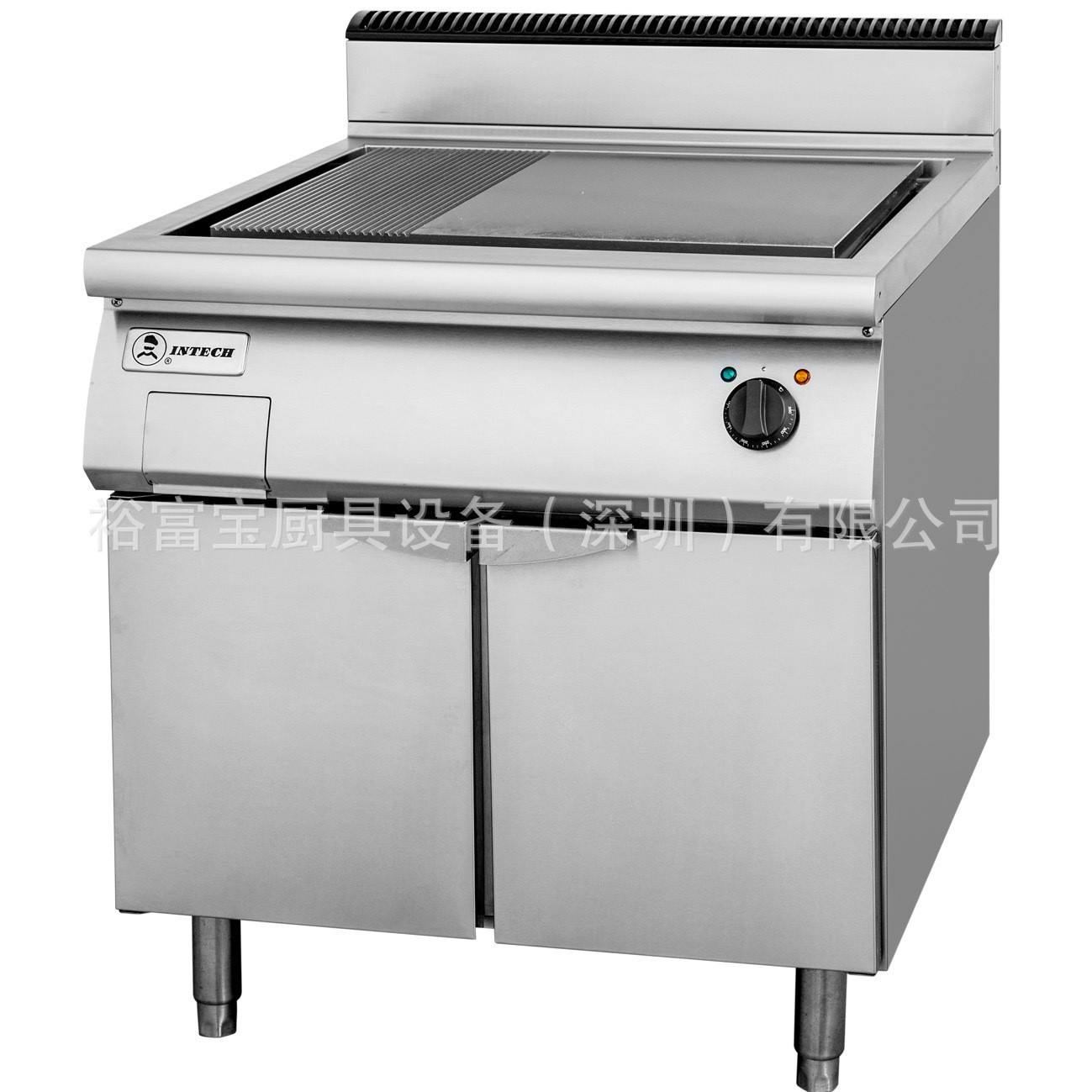 INTECH电热坑扒炉下掩门柜(1/3坑扒, 2/3平扒) (700)