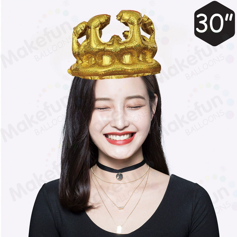 Носимый стерео воздушный шар алюминиевого фильма свечи чувства ритуального дня рождения кроны лазера дуя отдельно упакованный