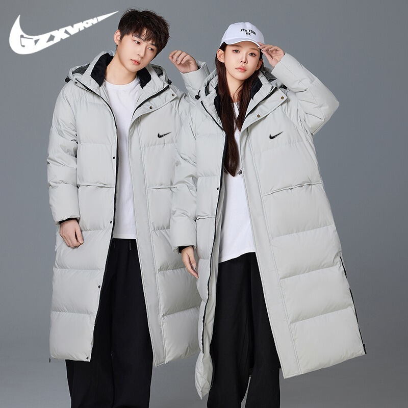 Cross-Border Men's Clothing 2025 Winter Long Over-The-Knee Outdoor Sports Couple Style down Jacket Men's Thickened Warm Coat Women's
