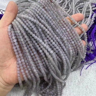 Hetian jade Qinghai material smoke purple goods head 4m small size beads Buddha beads jade delicate greasy Hetian jade manufacturers wholesale