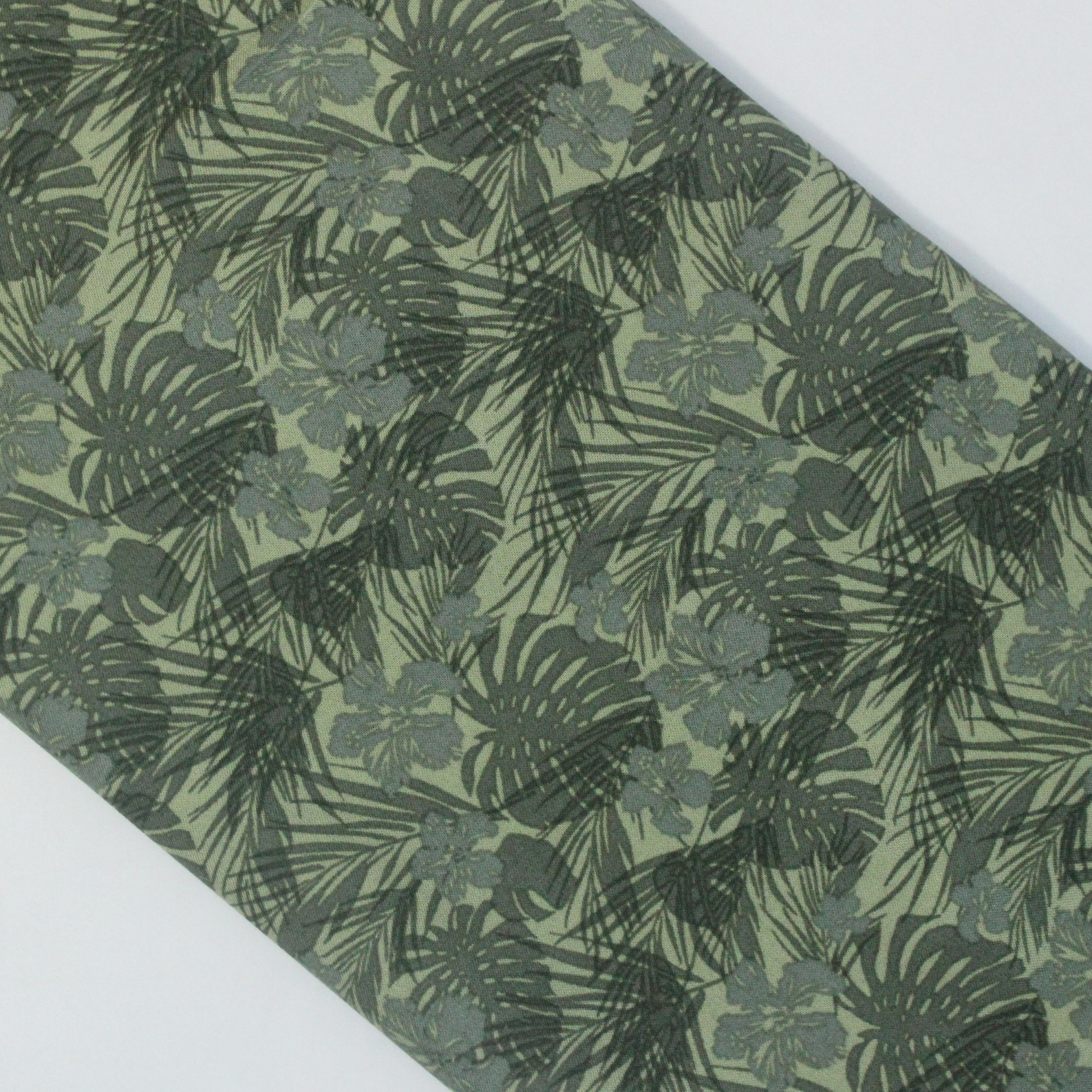 2943人棉30*68棉绸绿底碎花印花布 连衣裙 衬衫服装面料定制加工|ru