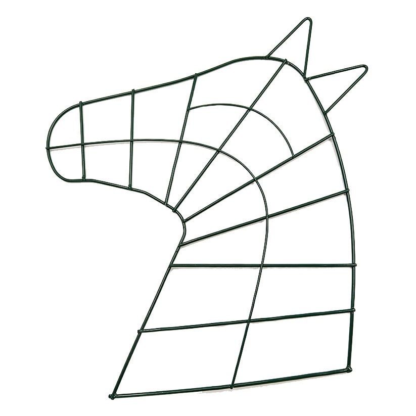 En stock Cruz-frontera caballo en forma de cabeza guirnalda anillo de hierro DIY Navidad anillo colgante decoración del hogar de hierro arreglo de flores anillo colgante de hierro