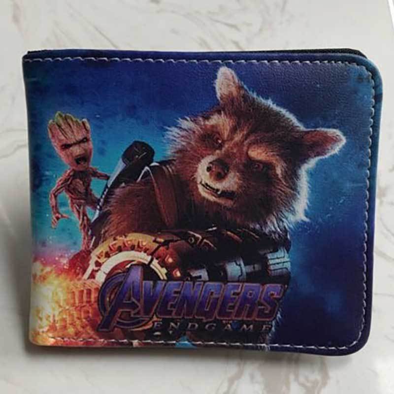 Superhéroe de dibujos animados anime periférico corto Niños estudiante masculino y femenino Cartera de dibujos animados cartera titular de la tarjeta