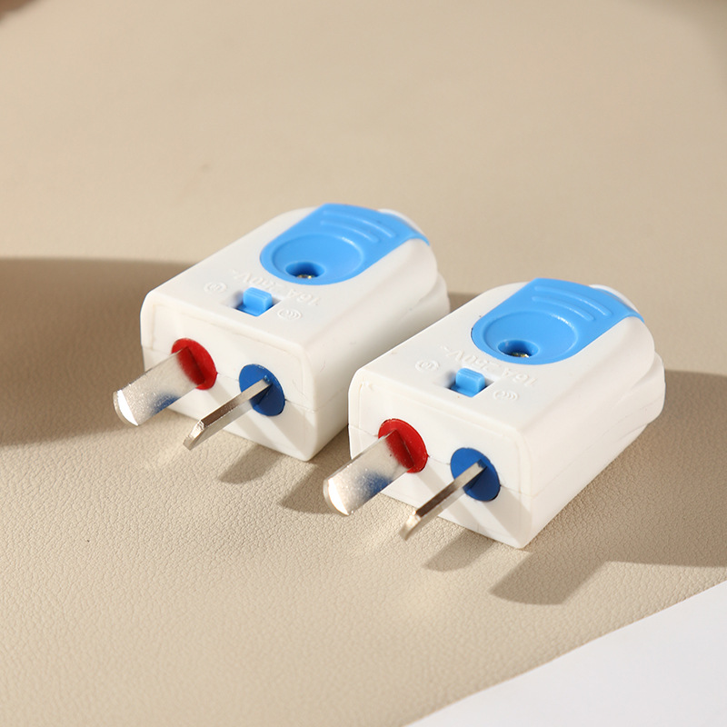 厂家直销锁扣式二脚插头可固定转动插只工程多功能两脚插头