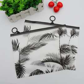 印花礼品收纳PVC袋 创意服装包装袋 自封防水pvc拉链袋logo