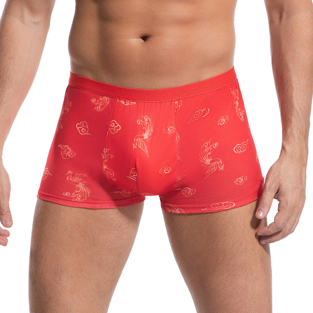 Men's red boxer shorts