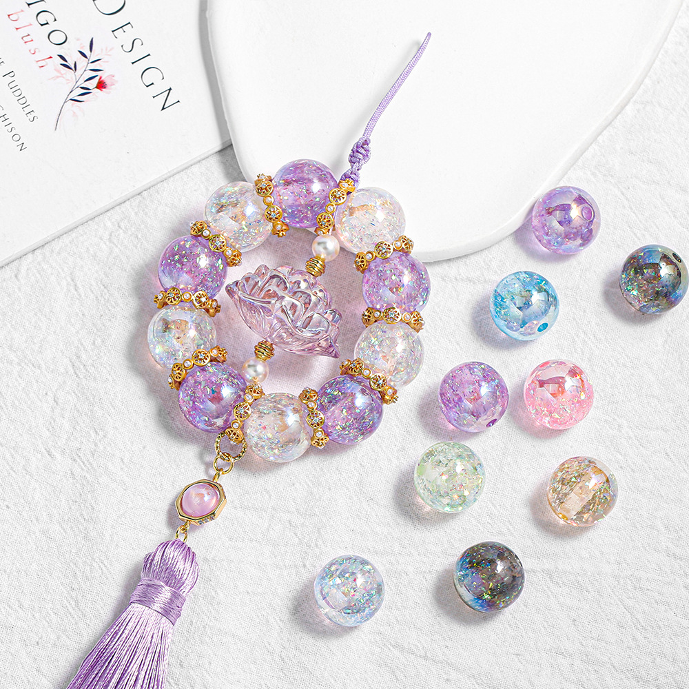 [10 - 30 paquetes] cuentas de resina ecológicas 16mm cuentas de resina redondas cadenas de teléfonos móviles DIY material al por mayor en stock