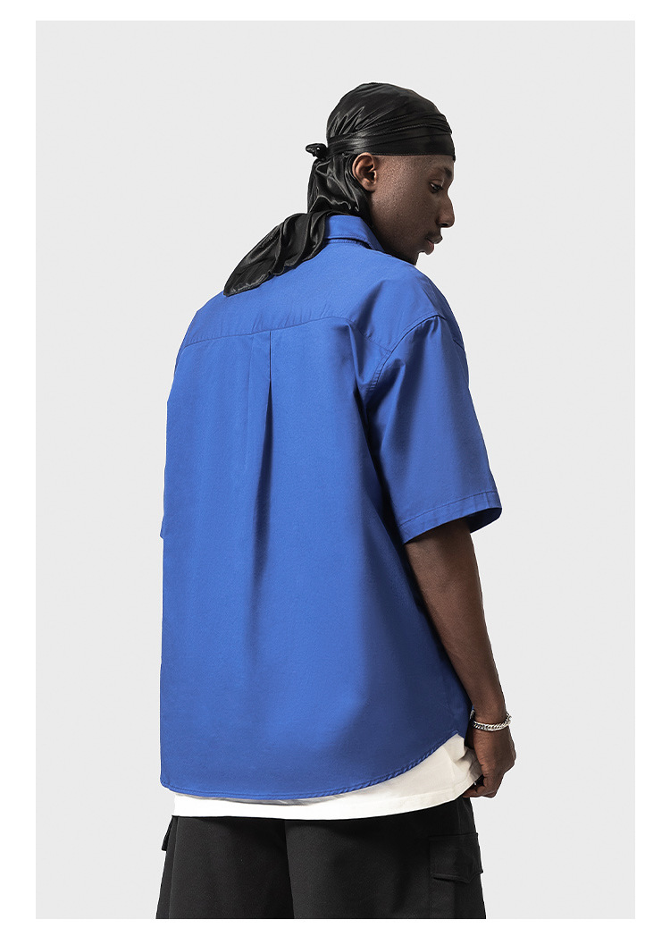 Versatile Unisex Short Sleeve Cotton Shirt - Image 8