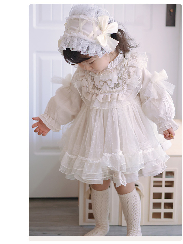 Robe de princesse lolita en dentelle pour anniversaire bébé_voghion.com
