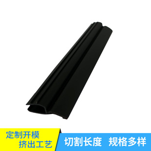Black PVC soft and hard composite rail rubber strip extrusion process plastic pad in stock wholesale
