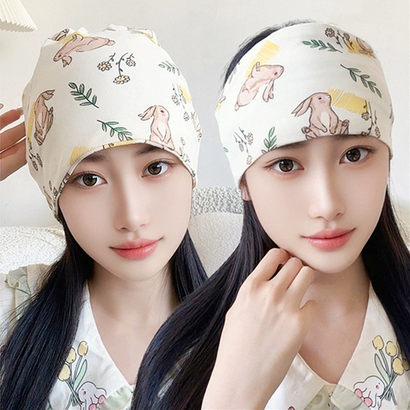 Послеродовая шапочка на весну и лето, тонкая модель на май и июнь, шапочка для беременных с повязкой на голову, большой обхват головы, ветрозащитная и впитывающая пот.
