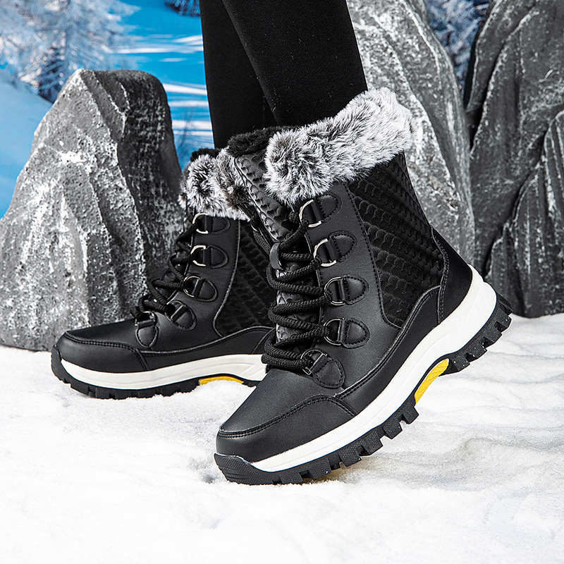 New Boots, Thickened Cotton Shoes, Women's Autumn And Winter New Style, Women's Snow Boots, Warm And Plush_vogvips.com