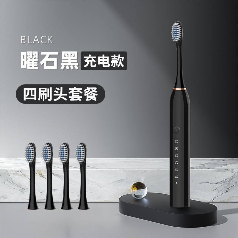 Enjuague de dientes portátil transfronterizo, limpiador de dientes automático, cepillo de dientes eléctrico ultrasónico para adultos, niños, mujeres, carga de viaje