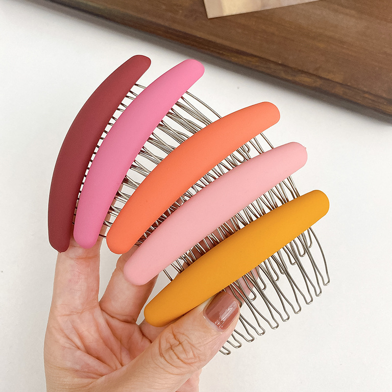 Estilo coreano elegante Morandi peine de pelo insertar peine antideslizante pelo roto flequillos peine sin costura horquilla tocado femenino accesorios para el cabello al por mayor