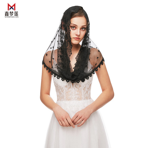 Cross-border supply bridal veil new European and American lace bridal veil long short wedding dress accessories