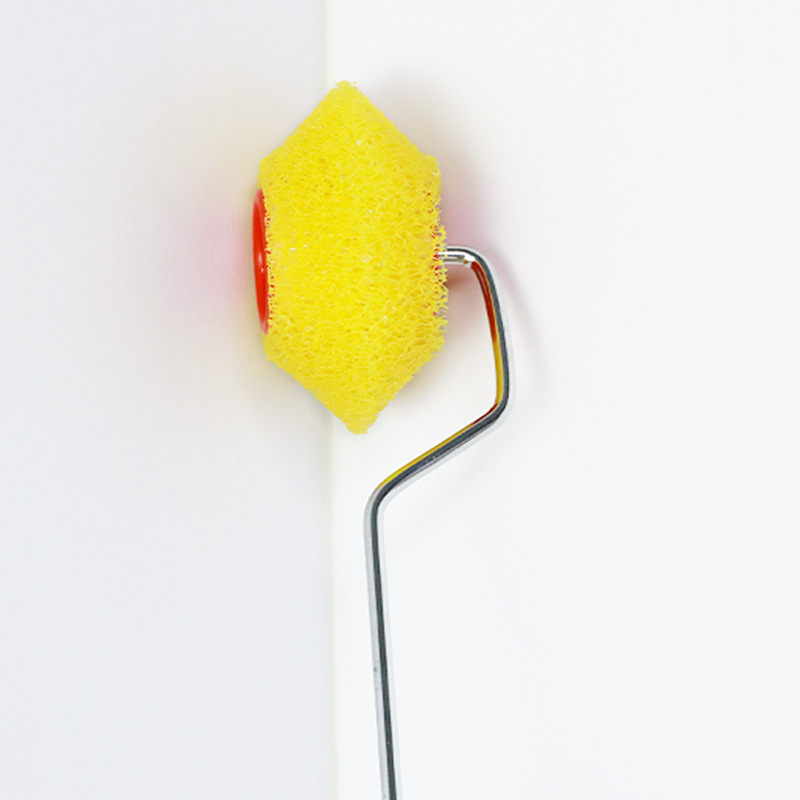 Esquina al por mayor esponja rodillo de dibujo de pelo cepillo abierto completo recorte de ángulo de pared exterior de dibujo de flores rodillo de dibujo de pelo bilateral