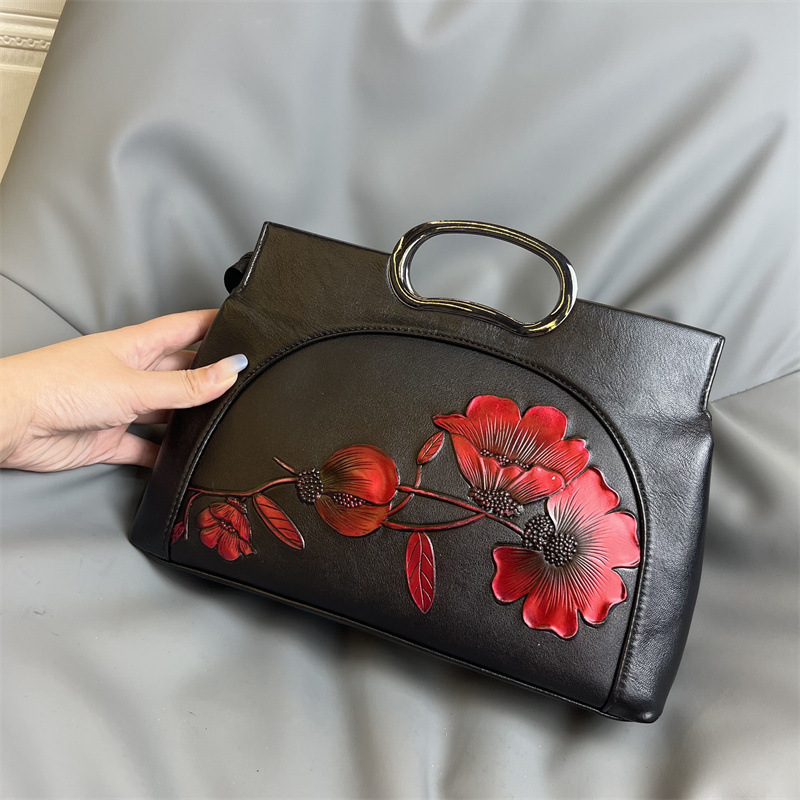 Nuevo bolso de mujer chino textura de gran capacidad 2024 nuevo bolso de madres de mediana edad atmósfera retro cheongsam bolso de hombro