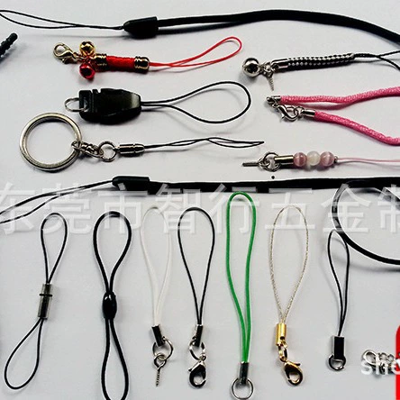 Black mobile phone, silicone strap, cards, USB flash drive, pendant