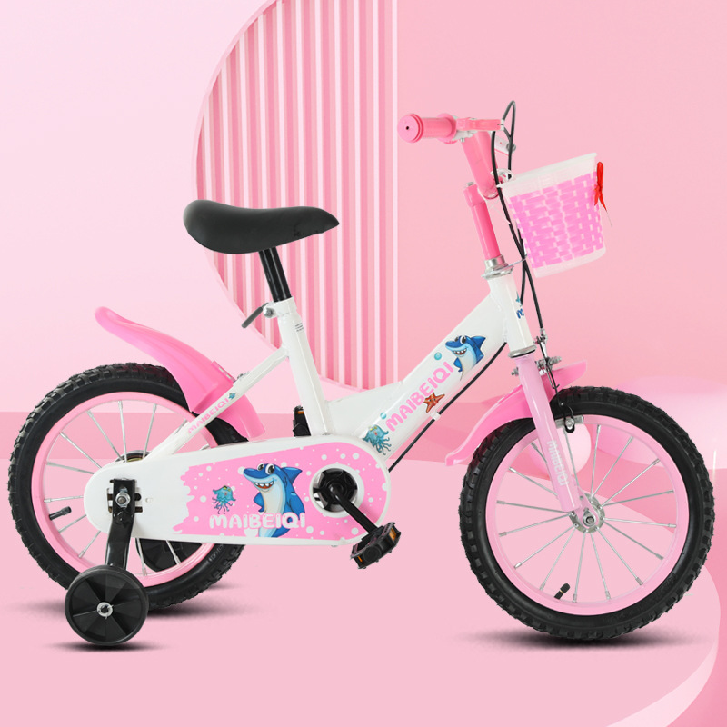 Bicicletas infantiles de 12 - 16 pulgadas, niños y niñas de 3 - 8 años de acero al carbono ligero con ruedas auxiliares, bicicleta infantil