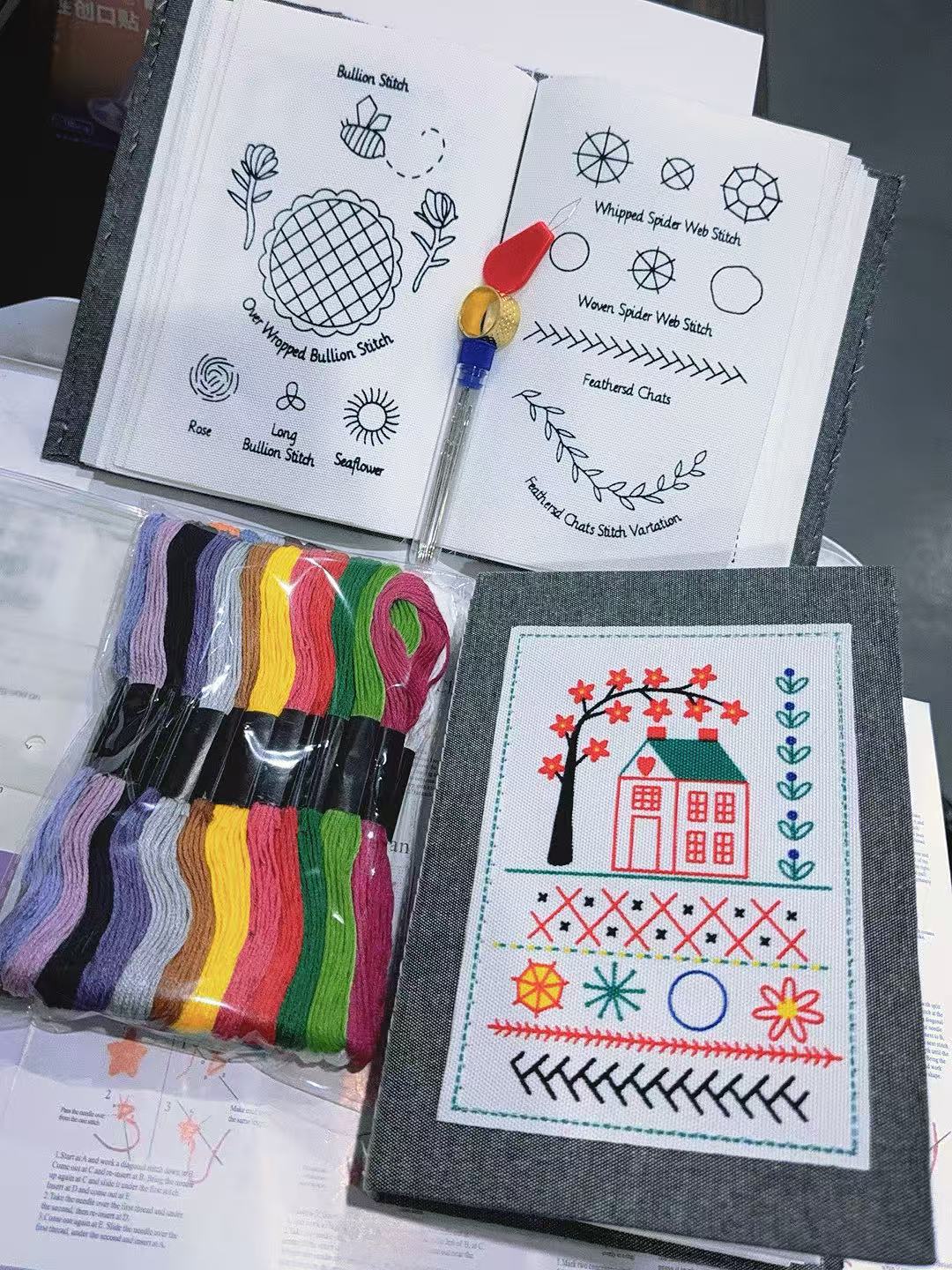 Bolsa de aguja multifuncional de aguja de viaje portátil aguja de viaje herramienta de costura manual combinación