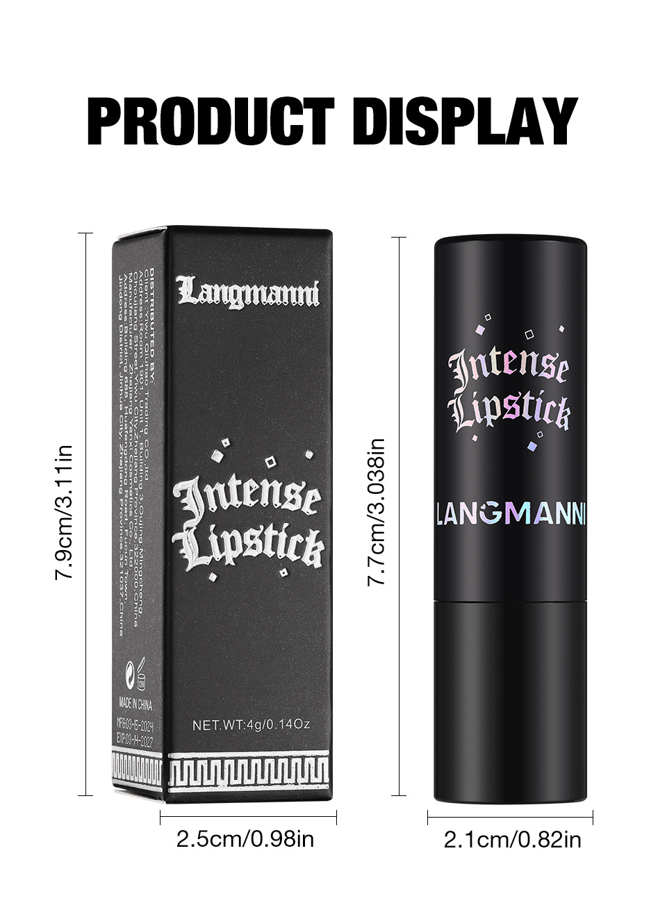 LANGMANNI Seven-color Gothic pearlescent lipstick is a multi-functional lipstick for both lips and cheeks undefined