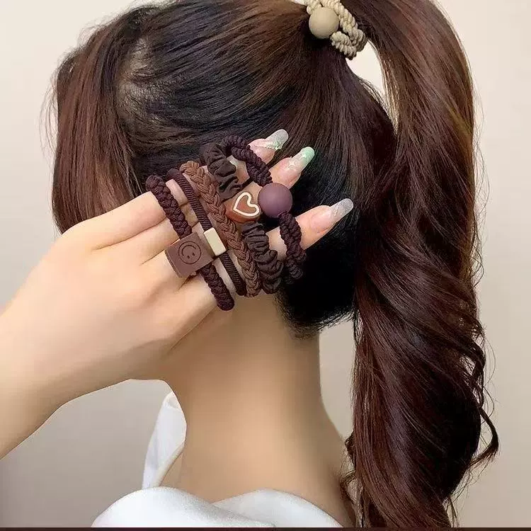 耐用 皮筋头绳扎头发发绳橡皮筋高弹力头绳头饰发圈百搭 皮筋套装