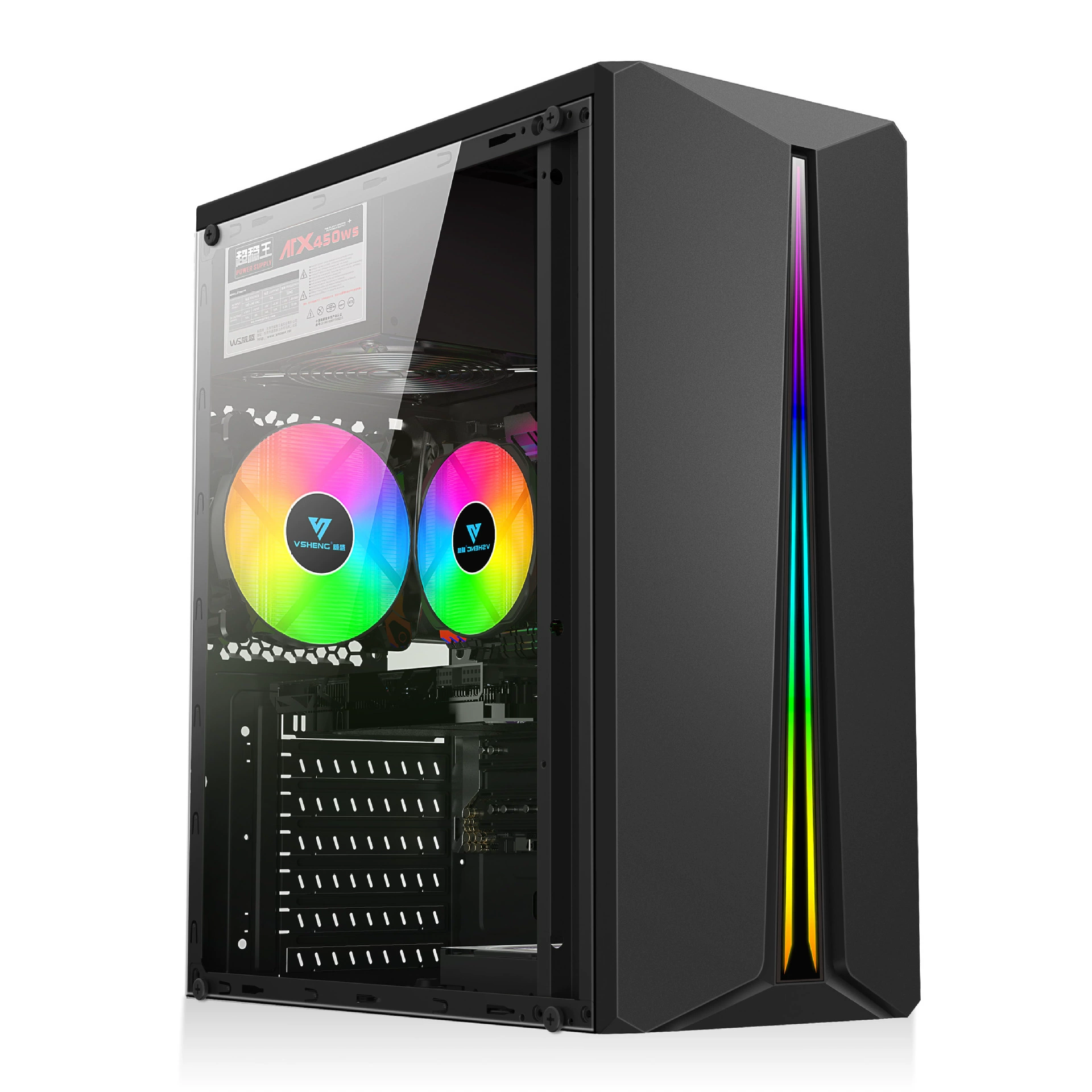 Светящийся коврик по мату, панорамная боковая прозрачная настольная RGB подсветка для киберспортивной рамы поддерживает 120 водяной охлаждения корпус компьютера
