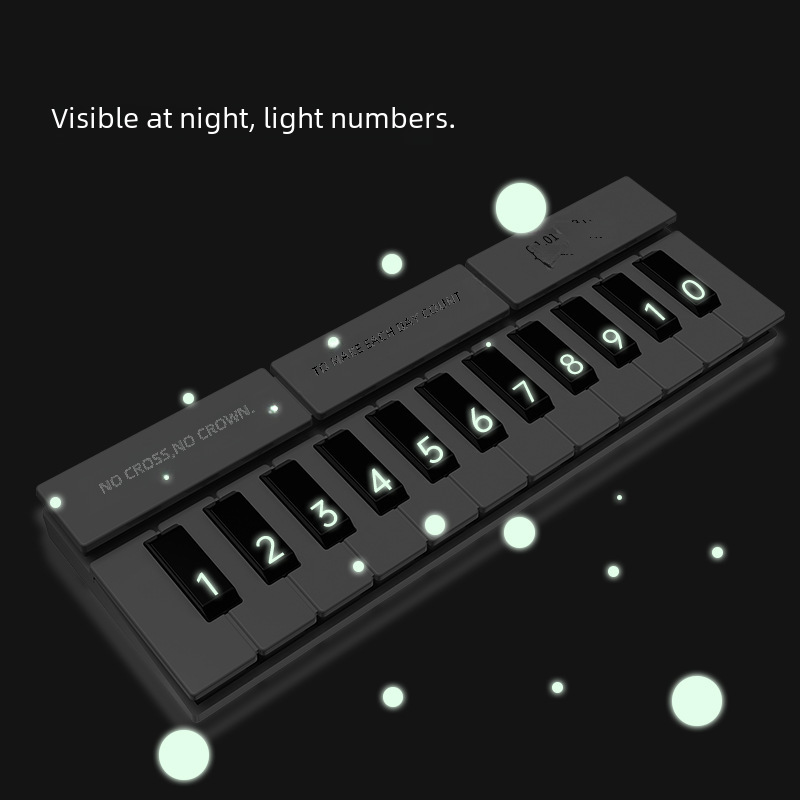 Car temporary piano novelty parking decoration moving card creative sign park inside move car phone number parking