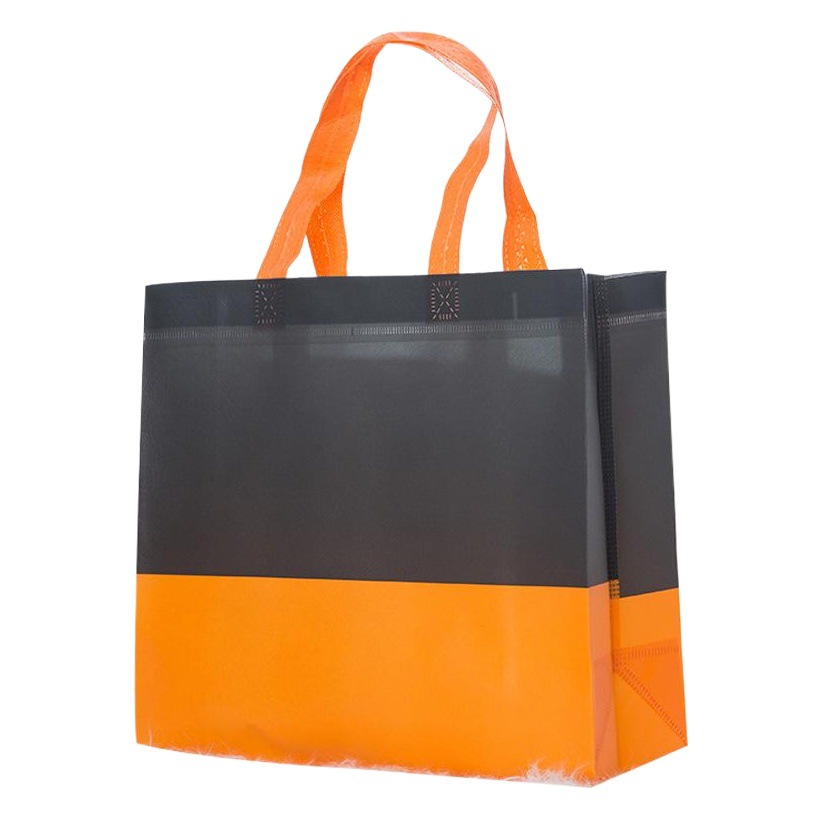 Color a juego bolsa de película no tejida fabricante Promoción de color en stock bolsa no tejida bolsa de compras portátil ropa LOGO