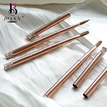 跨境新品美甲水晶笔卷曲刷水晶甲工具貂毛美甲笔Kolinsky美甲笔刷
