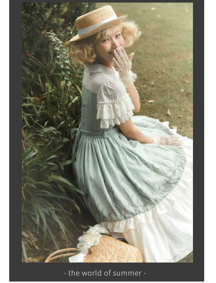 [Настройка] Легкая юбка Lolita на весну, лето и осень, повседневная юбка А-образной формы на талии, элегантный темперамент