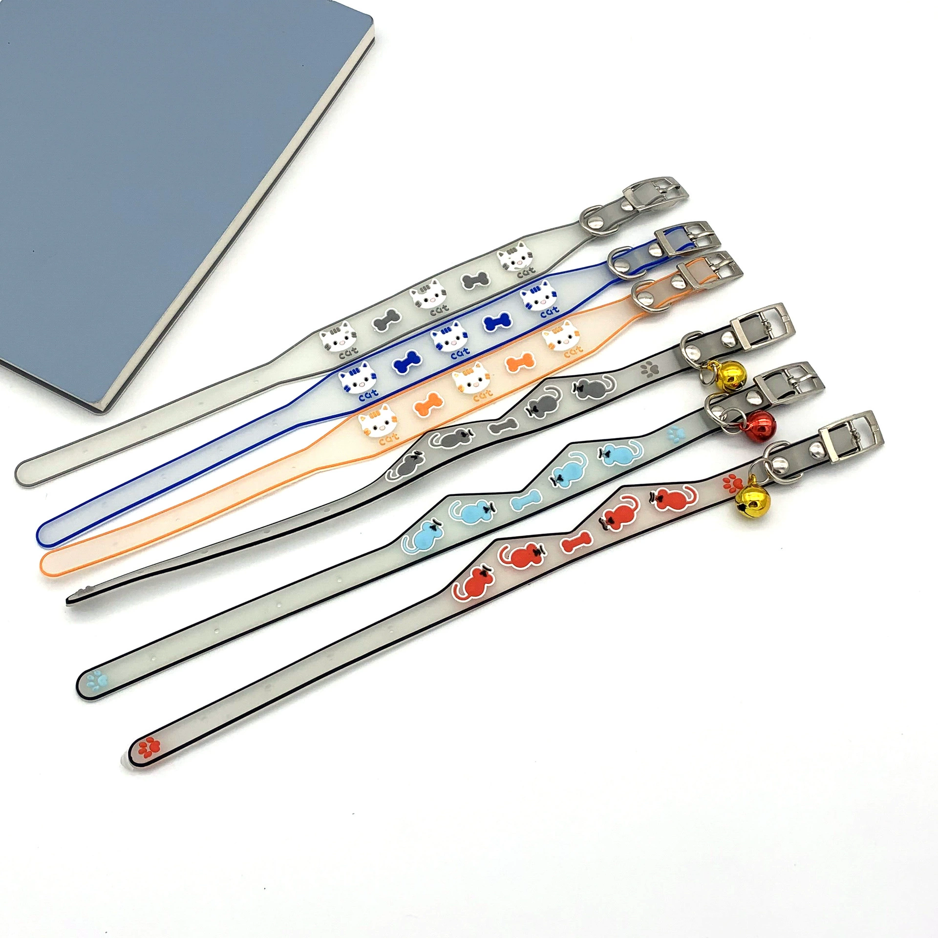 Новый питомец флуоресцентный силиконовый Ошейник Кошка Щенок световой ошейник милый кошачий ошейник анти-потерянный