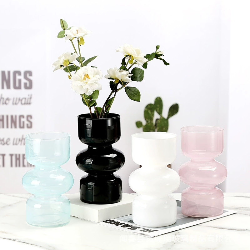 Европейская ваза из стекла в стиле лайт-люкс, черный фарфор, белый фарфор, оптовая продажа от производителя, дропшиппинг, для гидропоники, аквакультуры, декора сухоцветами