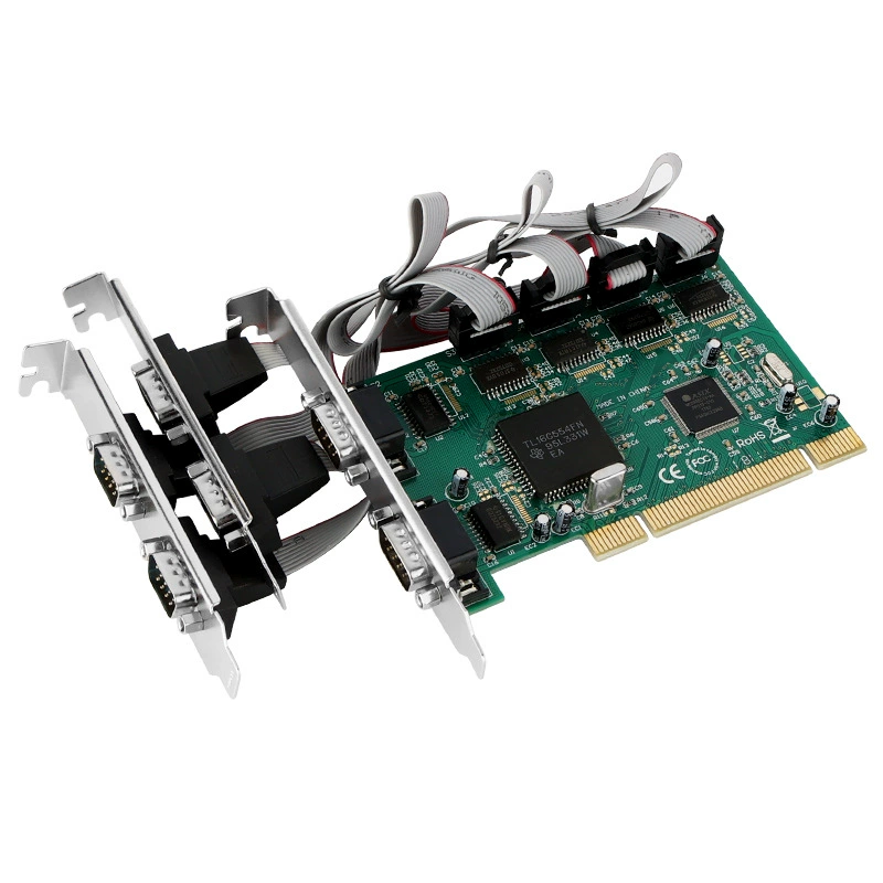 Карта расширения PCI до 6-портов платформа DB9 гнездо COM конверсионная карта шесть портов RS232 TL16C554FN