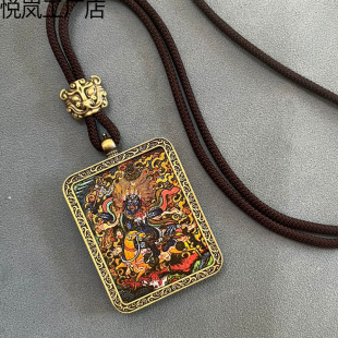 [Non-Hand-Painted] Xizang Thangka Zhaliram Past Life Dragon Wuye Tag Twelve Zodiac Yellow God of Wealth Bodhisattva