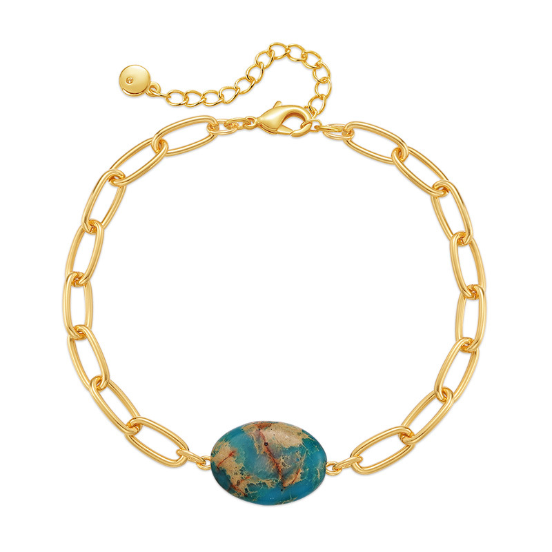 Casual, Daily Occasion Retro Geometric Natural Stone Copper Plating Bracelets