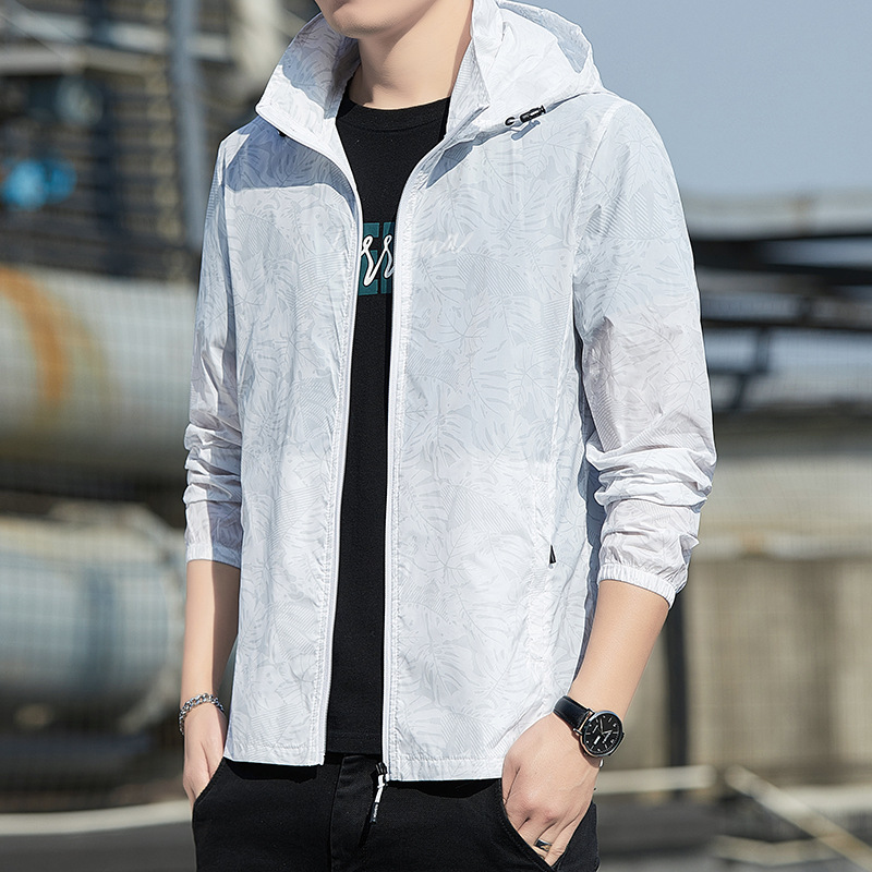 Sunscreen Clothing Men's Ultra-thin Breathable Outdoor Ice Silk Fishing Sunscreen Clothing Summer Thin Skin Clothing Loose Fashion Brand Jacket