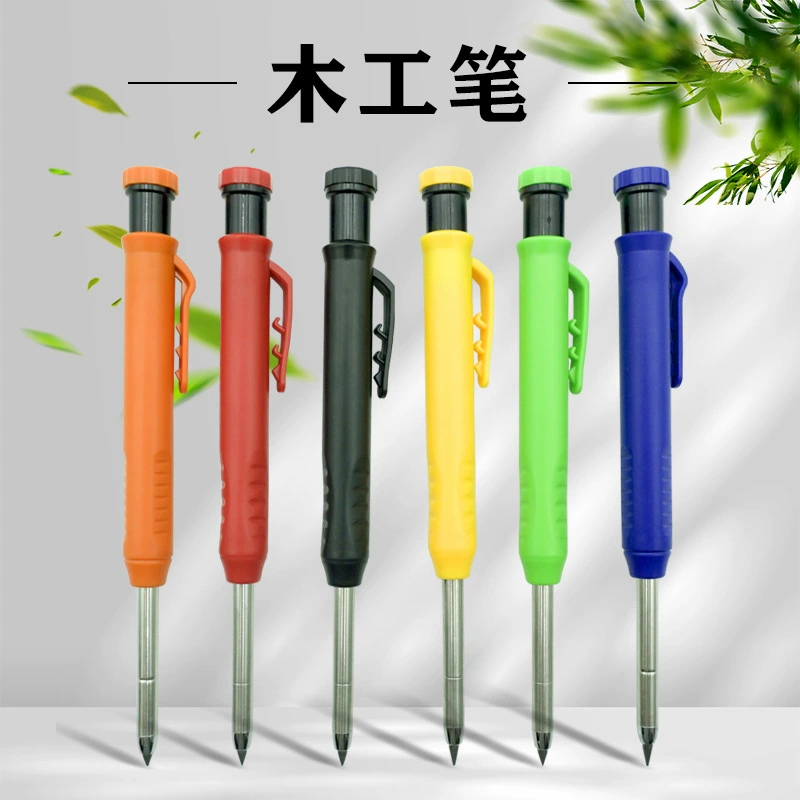 Деревообрабатывающий карандаш для глубоких отверстий, специальный графитовый стержень, быстросохнущий маркер, инженерная деревообрабатывающая ручка, автоматический карандаш, оптовая продажа
