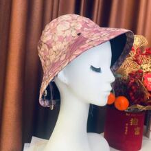 双面戴香云纱帽子双面遮阳帽渔夫帽太阳帽防紫外线折叠旅游春秋