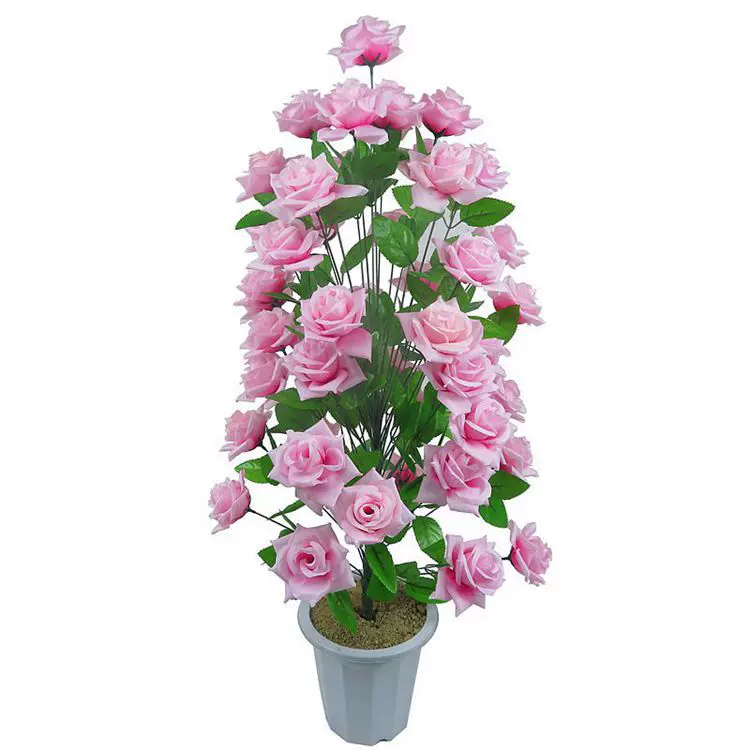 厂家批发大把束绢花丝布仿真玫瑰花闪电发货48头卷边玫瑰假花花束