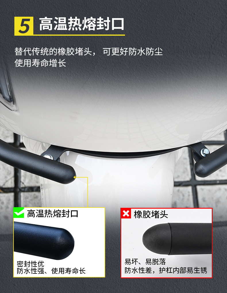 Suitable for Haojue Suzuki Lumi125 Bumper Front and Rear Exhaust Anti-Fall and Anti-Collision Guard Bar Modification Accessories